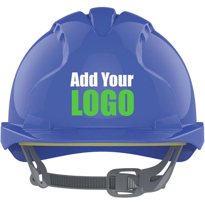JSP EVO2 Custom Printed Safety Helmet - Vented Slip Ratchet Mid Peak