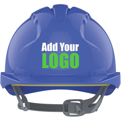 JSP EVO3 Custom Printed Safety Helmet - Vented Slip Ratchet Mid Peak