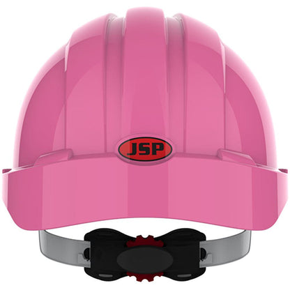 JSP EVO3 Pink Safety Helmet - Non Vented Wheel Ratchet Mid Peak - AJE170-003-900