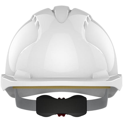 JSP EVO3 Short Peak Safety Helmet - Vented Wheel Ratchet Micro Peak