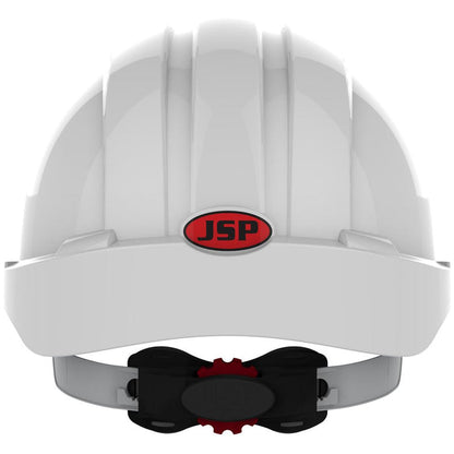 JSP EVO3 Short Peak Safety Helmet - Vented Wheel Ratchet Micro Peak