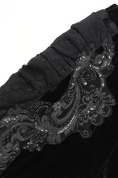 Black Alchemy Velvet Boho Bell Bottoms