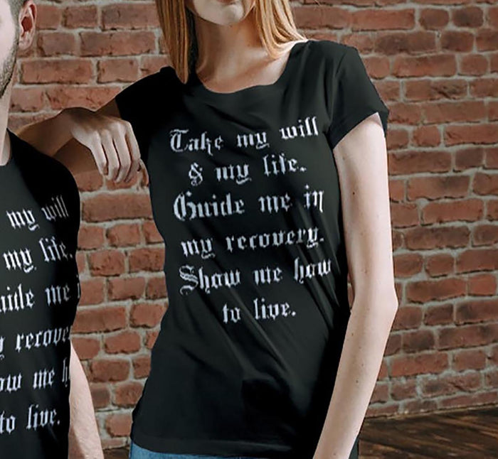 3rd STEP PRAYER  Ladies T-shirt