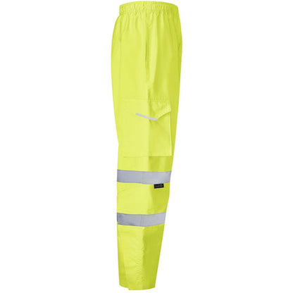 Leo Workwear Appledore Yellow LTEC 3K Waterproof Hi Vis Trouser