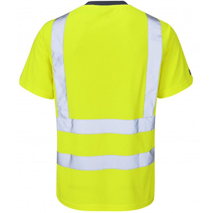 Leo Workwear Braunton Yellow Coolviz EcoViz Hi Vis T-Shirt