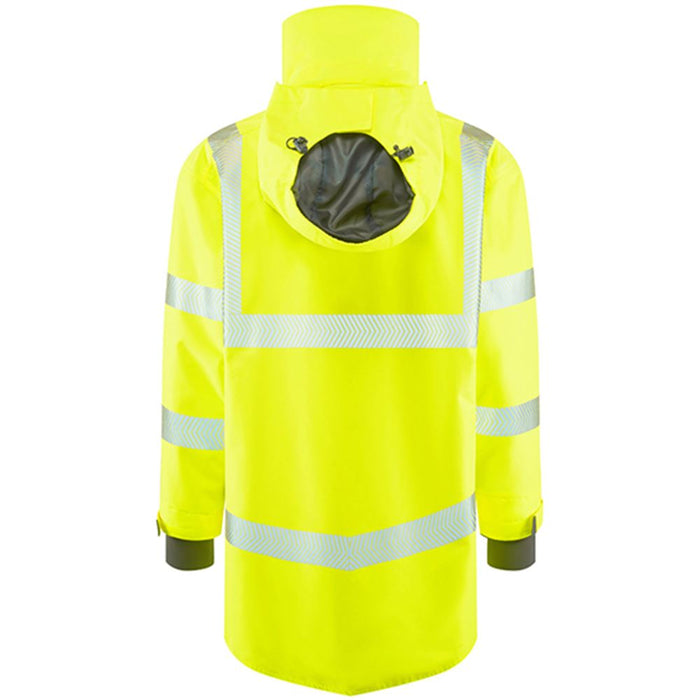 Leo Workwear Clovelly Yellow EcoViz 15K Performance+ Waterproof Breathable Executive Hi Vis Jacket