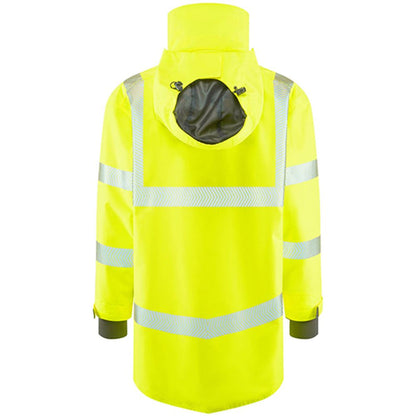 Leo Workwear Clovelly Yellow EcoViz 15K Performance+ Waterproof Breathable Executive Hi Vis Jacket