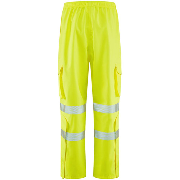Leo Workwear Instow Yellow LTEC 15K Waterproof Breathable Hi Vis Cargo Trouser