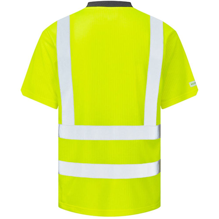 Leo Workwear Newport Yellow Comfort EcoViz Hi Vis T-Shirt