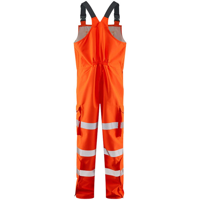 Leo Workwear Northam Orange EcoViz 15K Waterproof Breathable Hi Vis Bib & Brace