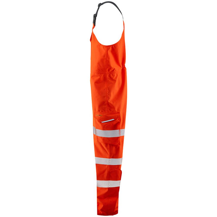 Leo Workwear Northam Orange EcoViz 15K Waterproof Breathable Hi Vis Bib & Brace