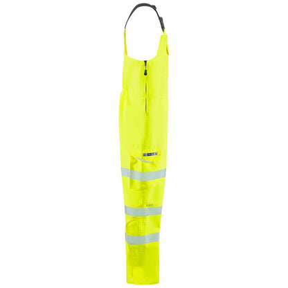 Leo Workwear Northam Yellow EcoViz 15K Waterproof Breathable Hi Vis Bib & Brace