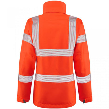 Leo Workwear Rosemoor Orange EcoViz Waterproof 15K Performance+ Breathable Women's Hi Vis Jacket
