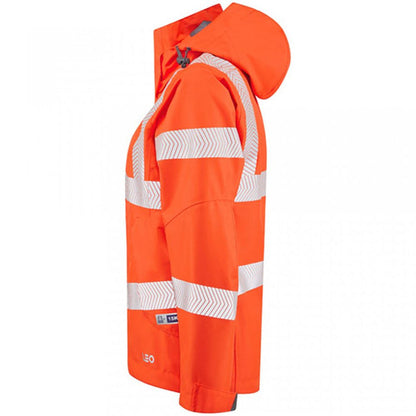 Leo Workwear Rosemoor Orange EcoViz Waterproof 15K Performance+ Breathable Women's Hi Vis Jacket