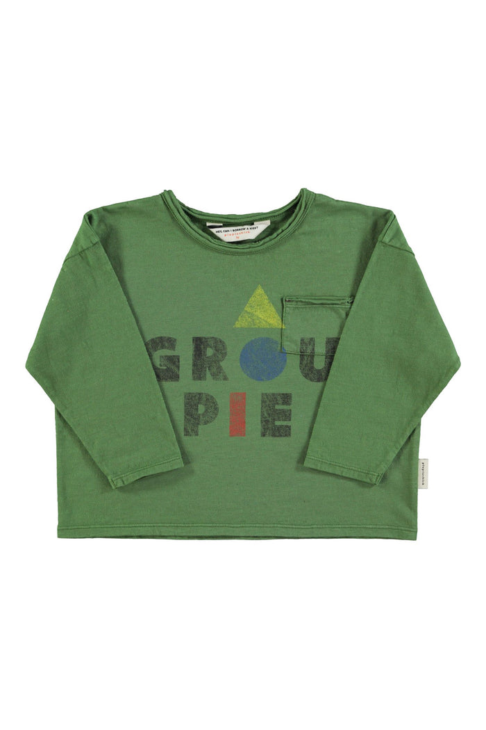 LS T-Shirt in Dark Green w/ "Groupie" Print