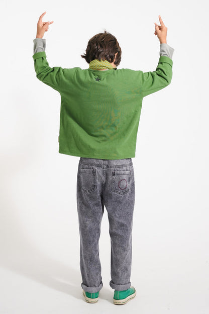 LS T-Shirt in Dark Green w/ "Groupie" Print