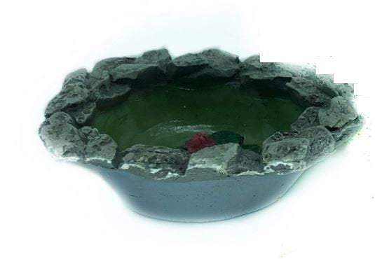 Micro Mini Pond with Frog, Spring Pond, Fairy Garden Landscaping, Terrarium Pond, Zen Garden Pond