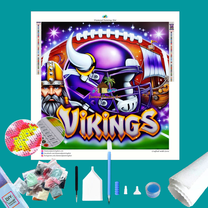 Minnesota Vikings NFL Helmet Diamond Painting