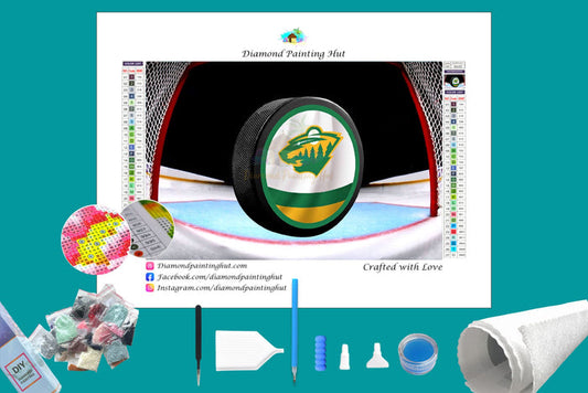 Minnesota Wild NHL Hockey Puck Diamond Painting-Diamond Painting Hut
