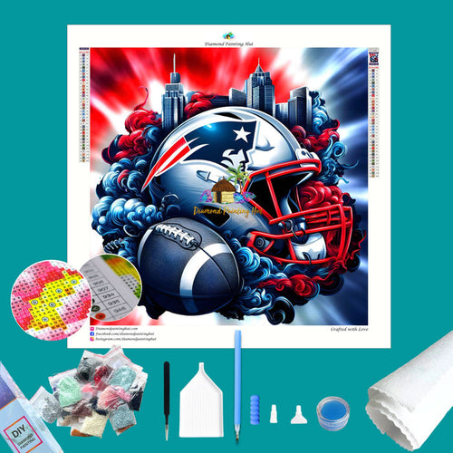 New England Patriots NFL Helmet Diamond Painting