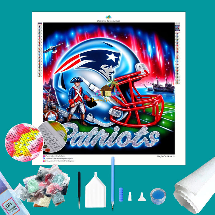 New England Patriots NFL Helmet Diamond Painting