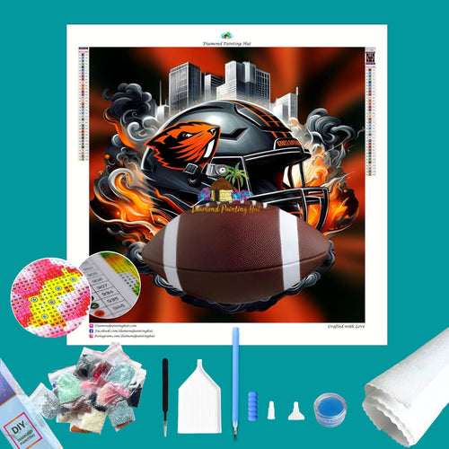 Oregon State Football Helmet Diamond Painting