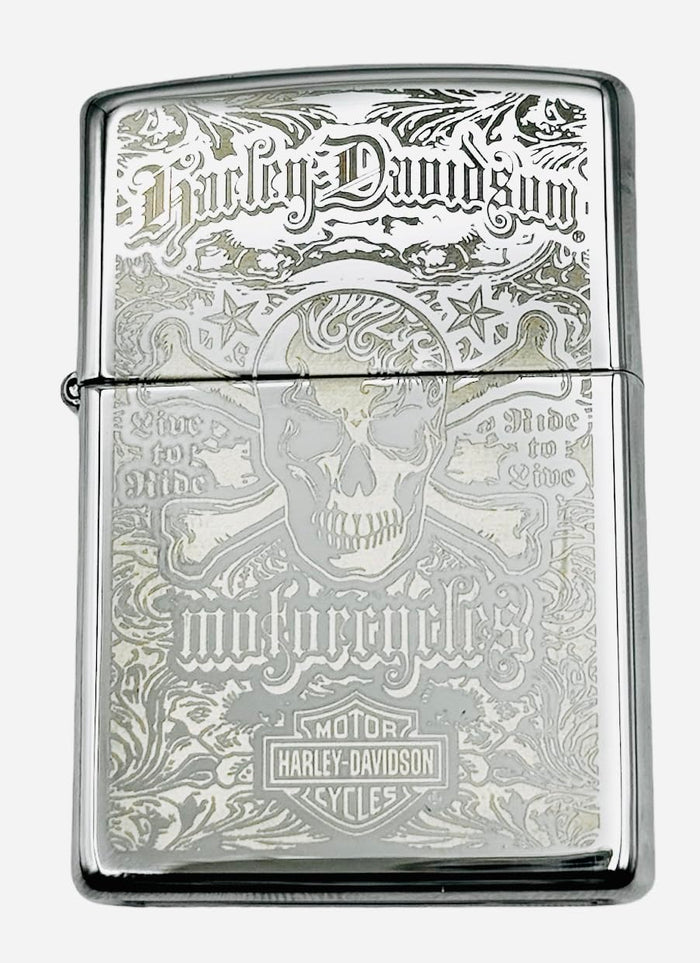 Personalized Clasic Zippo Harley-Davidson Windproof Oil Lighter Free Engraving (HP Silver)