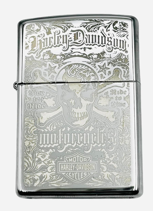 Personalized Clasic Zippo Harley-Davidson Windproof Oil Lighter Free Engraving (HP Silver)