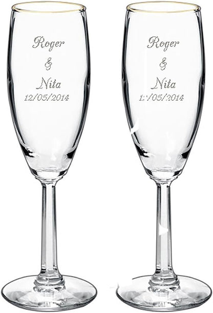 Personalized Toasting Flutes