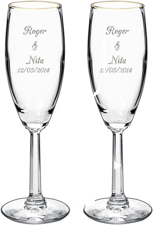 Personalized Toasting Flutes