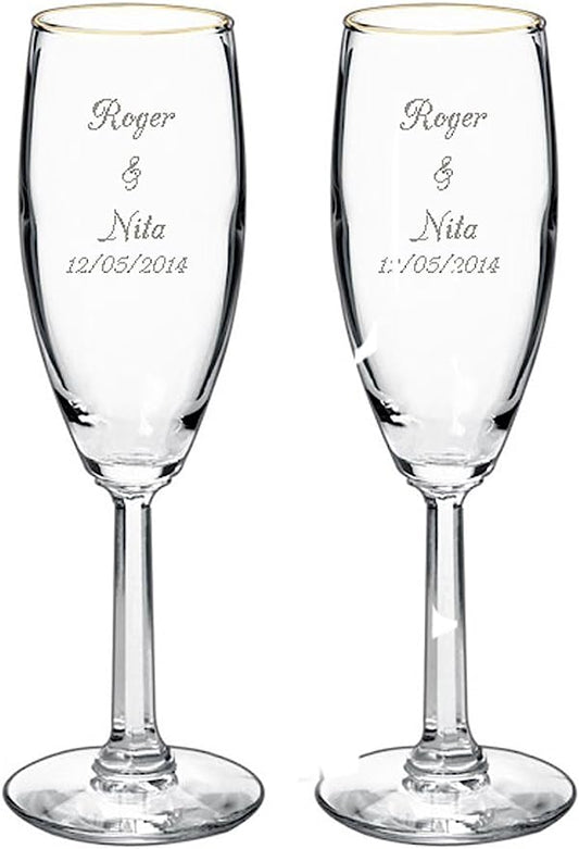Personalized Toasting Flutes