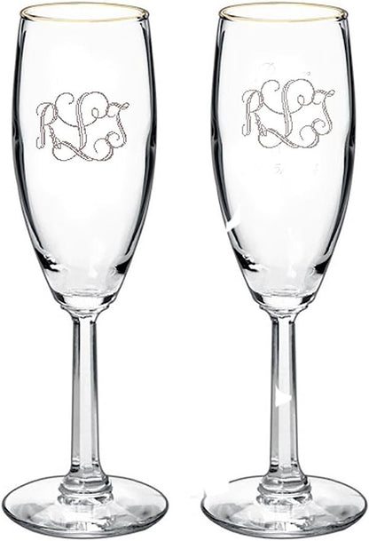 Personalized Toasting Flutes