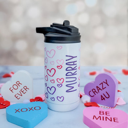 Personalized Valentine Heart Kids Sippy Cup Salt and Sparkle