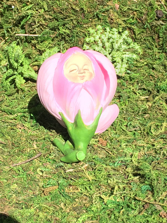 Pink Flower Bud Baby, Baby Shower Cake Topper