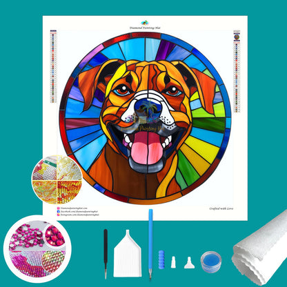 Pitbull Crystal Diamond Painting-Diamond Painting Hut