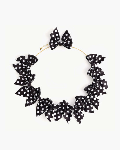 Black Bow Necklace