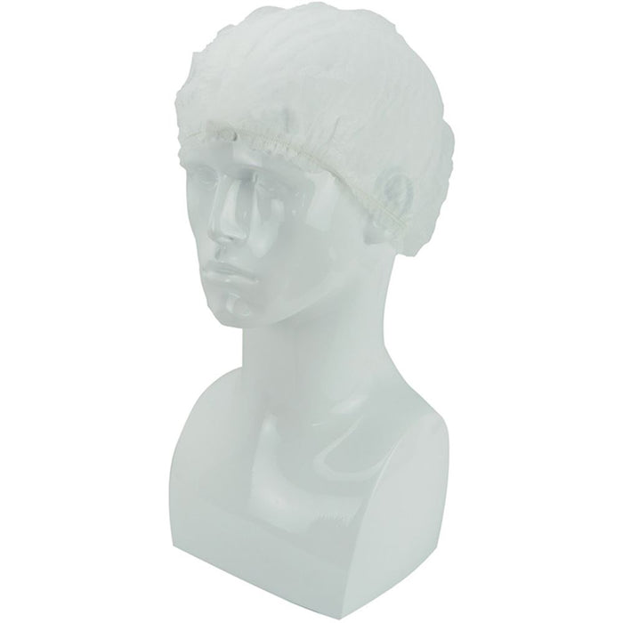 Polyco DM01 White Double Stitched Mob Caps (Pack 1000)