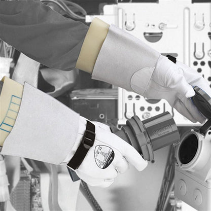 Polyco SuperGlove RE-PRO Leather Volt Protector Gauntlet with Buckle - Worn Over Electricians Gloves