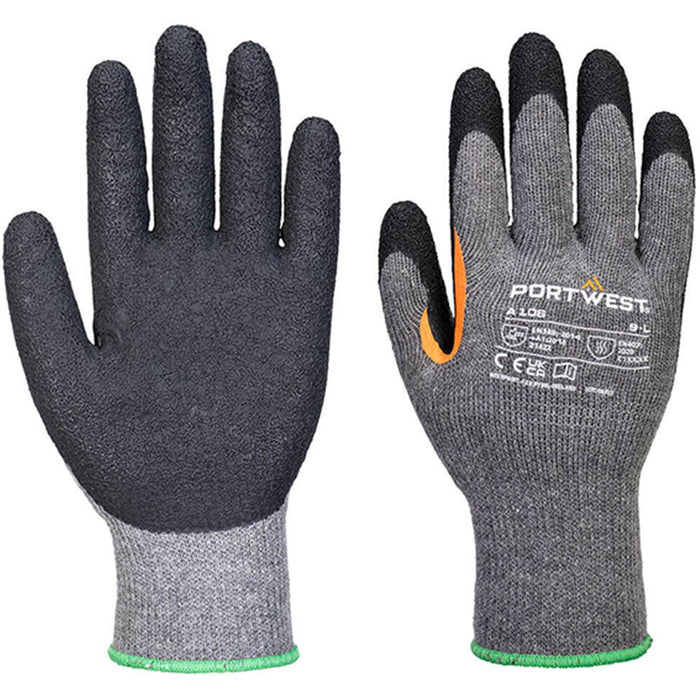 Portwest A106 Reinforced Thumb Glove with Latex Coating 10g Multipack (Pack 12)