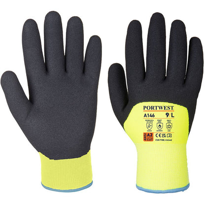 Portwest A146 Arctic Heat Resistant & Thermal Winter Gloves with Sandy Nitrile Coating - 15g