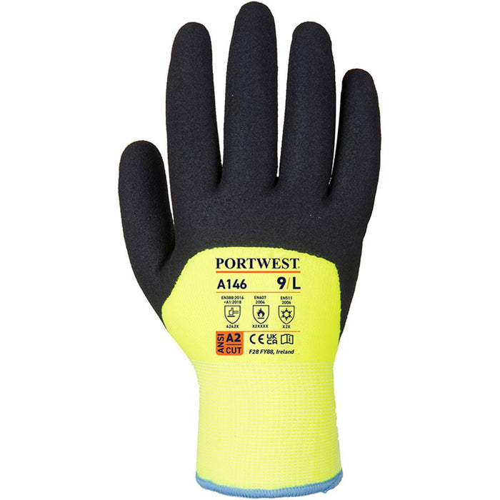 Portwest A146 Arctic Heat Resistant & Thermal Winter Gloves with Sandy Nitrile Coating - 15g