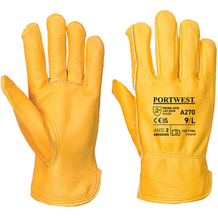 Portwest A270 Classic Leather Drivers Gloves