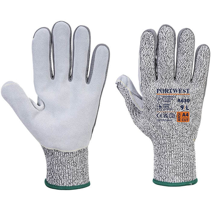 Portwest A630 Heat Resistant Razor Cut D Glove with Leather Palm - 13g