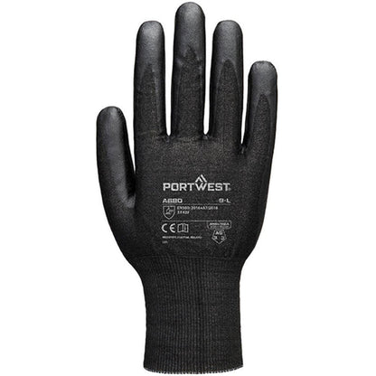 Portwest A680 Cut F Nitrile Tungsten Glove with Nitrile Micro Foam Coating - 21g