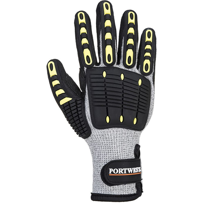 Portwest A729 Cut C Anti Impact Thermal Gloves with Nitrile Foam Palm Coating - 13g