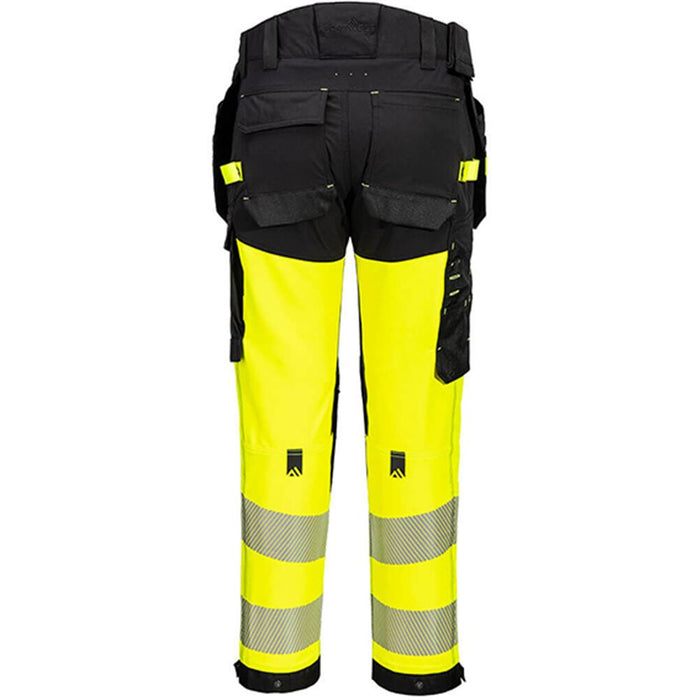 Portwest EV442 EV4 Yellow Hi Vis Class 1 Stretch Detachable Holster Trouser