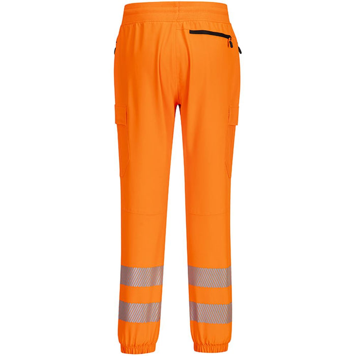 Portwest KX346 KX3 Orange Slim Fit Stretch Hi Vis Flexi Jogging Bottoms