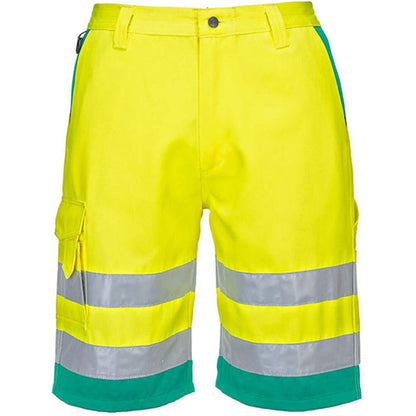 Portwest L043 Yellow Lightweight Polycotton Hi Vis Shorts