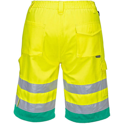 Portwest L043 Yellow Lightweight Polycotton Hi Vis Shorts