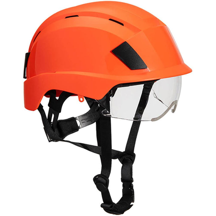 Portwest PS80 Dual Certification Safety Helmet with Integrated Visor - Vented - Wheel Ratchet